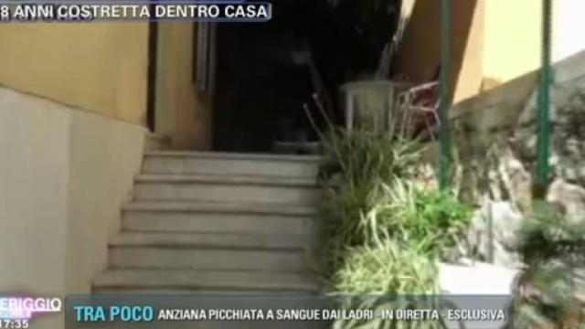 Il villino alla periferia di Sanremo dove una madre per 8 anni &egrave; stata seviziata dal figlio tossicodipendente (immagine tratta da Canale 5)