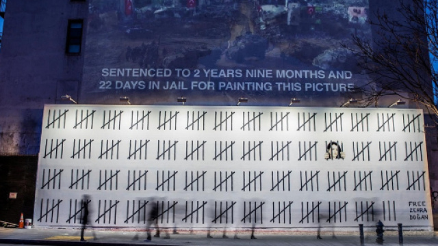 La murata dedicata a Zerha Dogan, artista curda incarcerata da Erdogan nel 2017