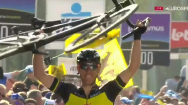 Philippe Gilbert, vincitore del Giro delle Fiandre nel 2017