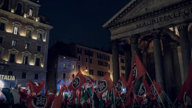 Casapound chiude la campagna elettorale a Roma, al Pantheon