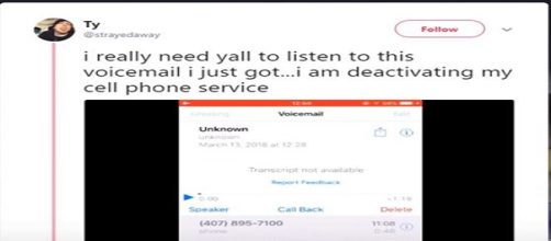 Misteriosa mensagem de voz, enviada a celulares, repercute na internet e na imprensa (Ty/Twitter)