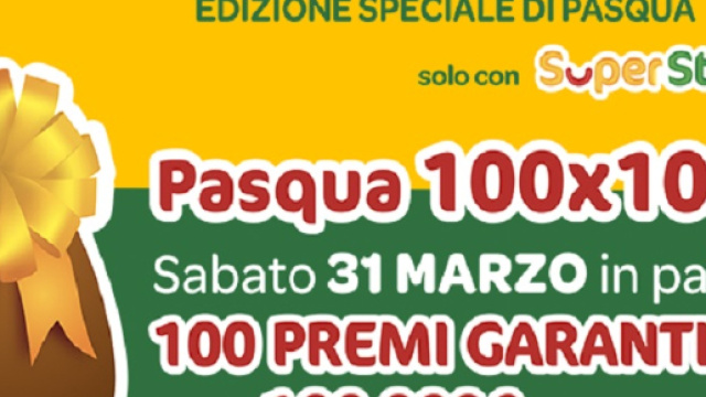 Pasqua 100X100, al SuperEnalotto del 31 marzo 100 premi da 100mila ... - corrierenazionale.it