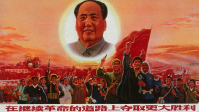 Propaganda del Partito Comunista: Mao sostituisce il sole.