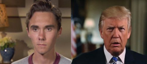 David Hogg, Donald Trump, via Twitter