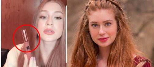 Marina Ruy Barbosa mostra batom antes da cerim&ocirc;nia (Instagram/Reprodu&ccedil;&atilde;o)