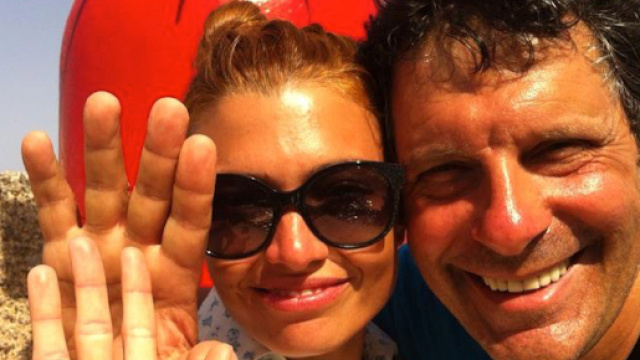 Fabrizio Frizzi con la moglie Carlotta
