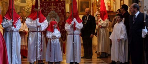 The start of a procession during Semana Santa (Holy Week) in Fuengirola, Spain [Image credit: Anne Sewell]