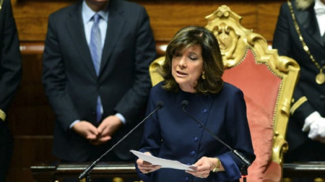 Il presidente del Senato Elisabetta Casellati