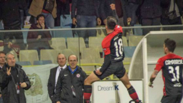 Nella foto della Lega B, Deli esulta dopo il gol dell&rsquo;1-1