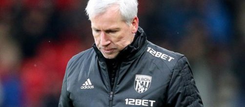Gone: Alan Pardew become the second West Brom manager to be handed his P45 this season after Tony Pulis. Credit - guernseypress.com