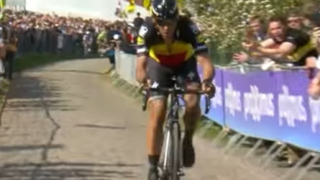 Philippe Gilbert, vincitore un anno fa del Giro delle Fiandre