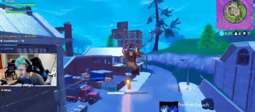 Pro-gamer Ninja and the rocket ride in 'Fortnite' - YouTube/FantasticalGamer
