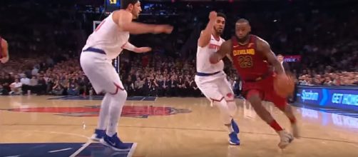 Enes Kanter sends message to LeBron James. [image source: NBA Highlights2 - YouTube screenshot]