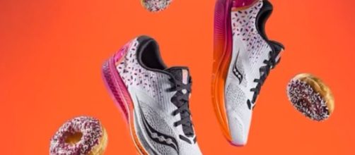 There are only 2,000 pairs of these awesome new Dunkin'-inspired kicks from Saucony.- Image credit - CBS Philly | YouTube