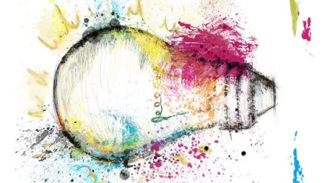 Le idee esplodono in un caleidoscopio di colori.