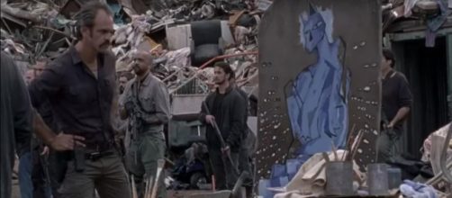 'The Walking Dead' dark blue paint theory is discussed. [Image source: The Walking Dead Updates HD/YouTube screencap]