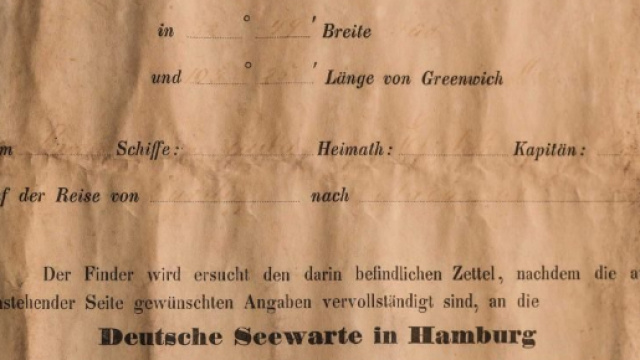Il messaggio in una bottiglia pi&ugrave; antico del mondo ha 132 anni