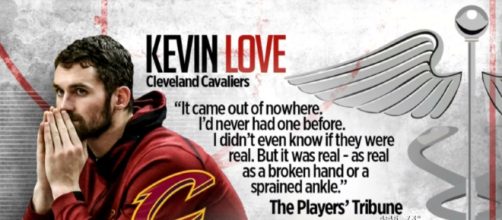 Kevin Love opens up about mental health in sports. [image source: CBS Los Angeles/Youtube screenshot]