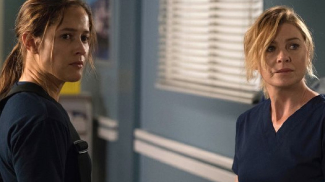 Ellen Pompeo e Jaina Lee Ortiz in Grey's Anatomy 14x13 Credit: TVserial