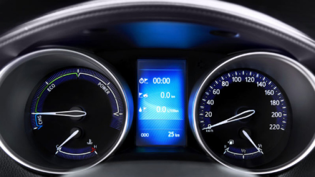 Il tachimetro di un'automobile