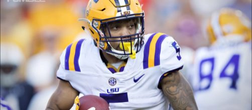 Derrius Guice gets asked questions about his sexuality. [Image Source: The Fumble/YouTube screenshot]