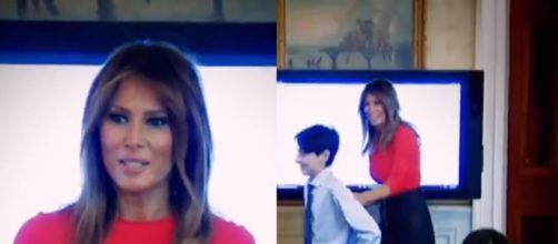 Melania Trump at the White House, via Twitter