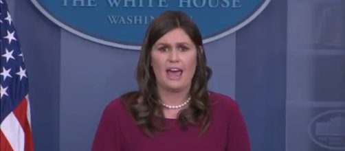 Sarah Huckabee Sanders at White House, via Twitter