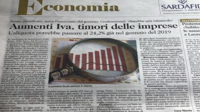 Iva al 24,2% se il governo non trova 18,5 miliardi di euro