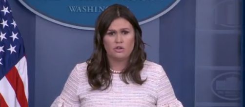 Sarah Huckabee Sanders at White House, via Twitter