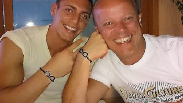 Claudio D'Alessio con il padre Gigi (foto Libero Quotidiano)