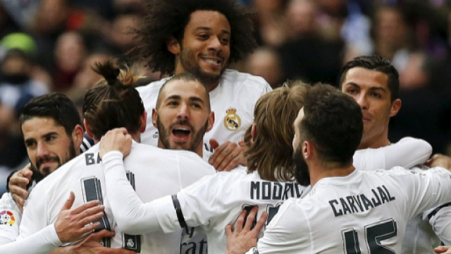 Esultanza Real Madrid dopo gol