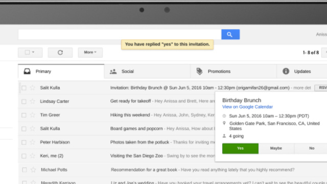 Gmail: nuova veste grafica per la versione Web della casella di Google
