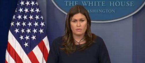 Sarah Huckabee Sanders at White House, via Twitter
