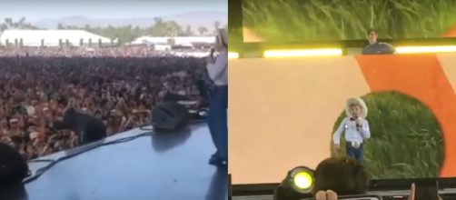 The Yodeling Boy at Coachella. [image source: MITCHELL WIGGS/YouTube screenshot]