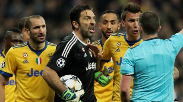 Buffon e Benatia (Real Madrid-Juventus)