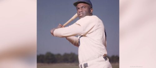 Jackie Robinson. - [Image via Biography / YouTube screencap]