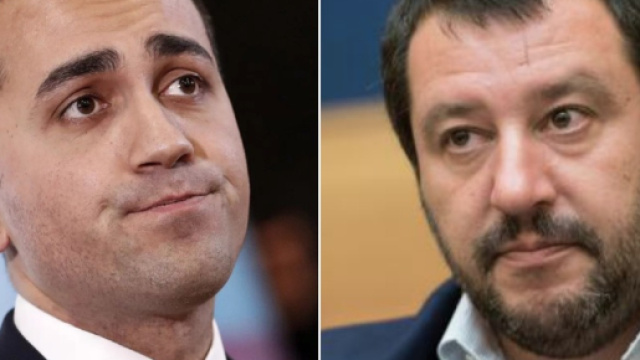 In alto, immagine di Luigi Di Maio e Matteo Salvini