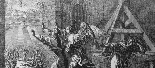 Un grabado representando una de las fases de "El Rapto"; la nueva llegada de Jesucristo y el comienzo del fin del mundo (Wikimedia Commons)