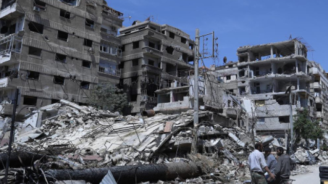 La citt&agrave; devastata di Douma, teatro del presunto attacco chimico