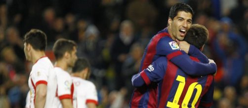 El Bar&ccedil;a gana sin exprimirse con hachazos de Messi y Suarez