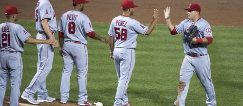 Angels celebrating a win. [Image Credit: Keith Allison/Flickr]