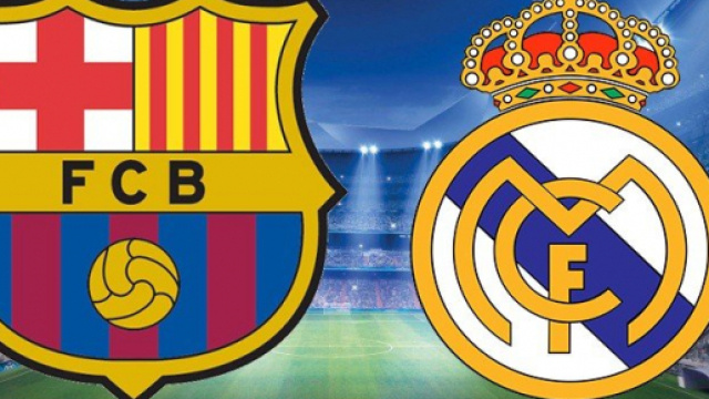 Derby spagnolo tra Barcellona e Real Madrid.