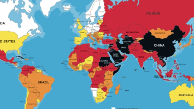 Libert&agrave; di stampa nel mondo 2018