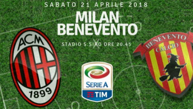 Milan - Benevento cartello blastingnews serie A TIM