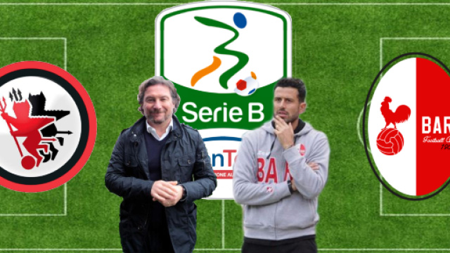 Giovanni Stroppa e Fabio Grosso, allenatori di Foggia e Bari