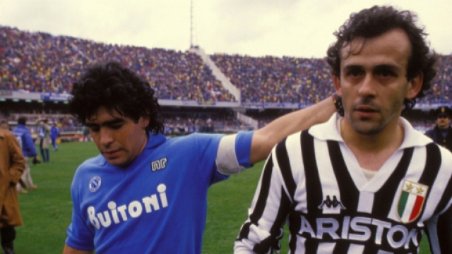 Napoli-Juventus, stagione 1986/87: Diego Maradona e Michel Platini