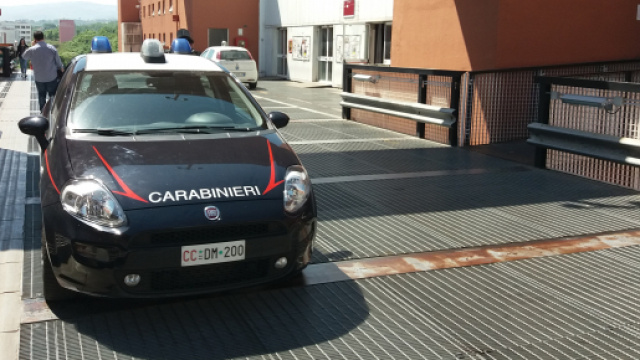 La pattuglia dei Carabinieri intervenuti all'Universit&agrave; della Calabria