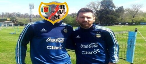 Nicol&aacute;s Andereggen con su &iacute;dolo Messi.