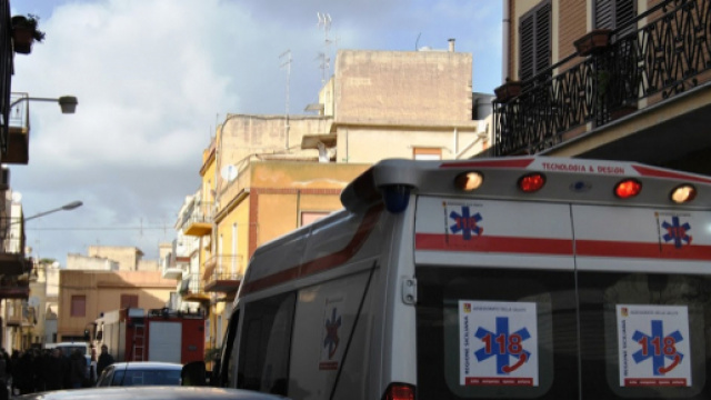 Ambulanza dei soccorsi sopraggiunta