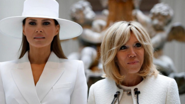 Brigitte Macron et Melania Trump complices